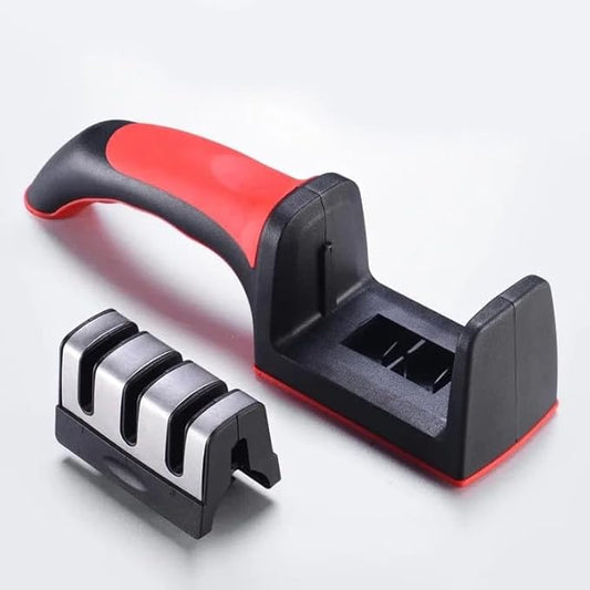3-in-1 Knife Sharpener With Fruit And Meat Knife Peeler.3-Stage Diamond Coated Knife