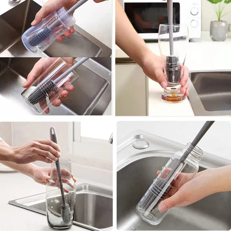Silicone Feeder Bottle Brush Glass Brush Cup Brushes Long Handle