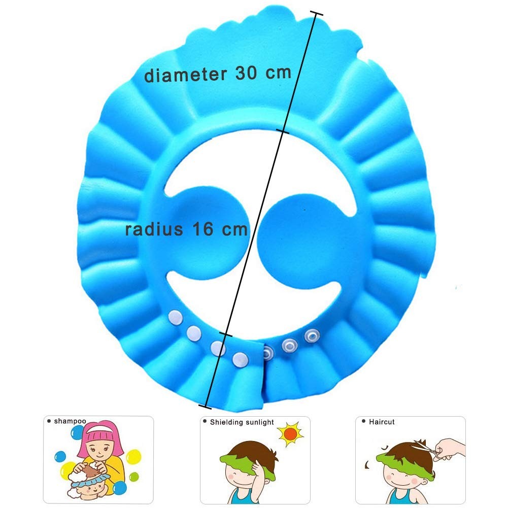 Baby Shower Cap With Stopper | Soft & Safe Material