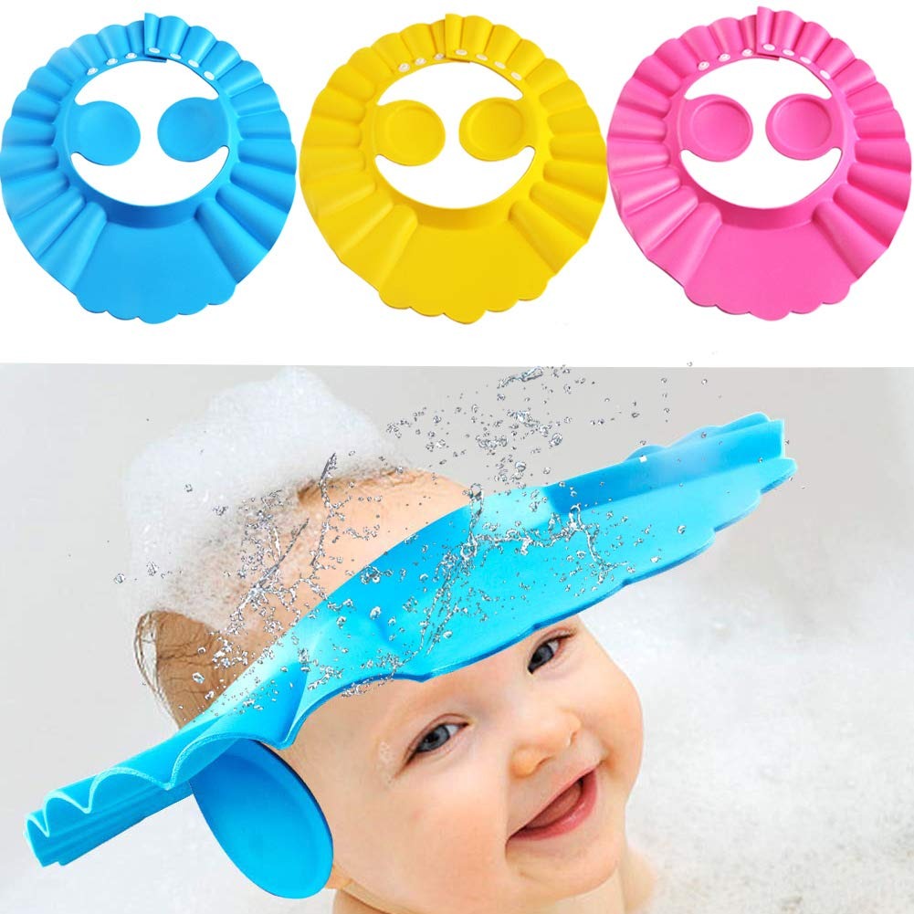 Baby Shower Cap With Stopper | Soft & Safe Material