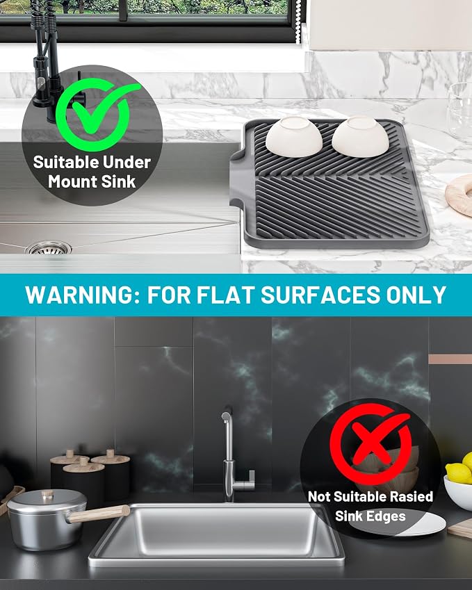 Big Size Silicon Drain Mat | Anti Slip Sink Drain Mat For Kitchen | Waterproof Pad For Kitchen