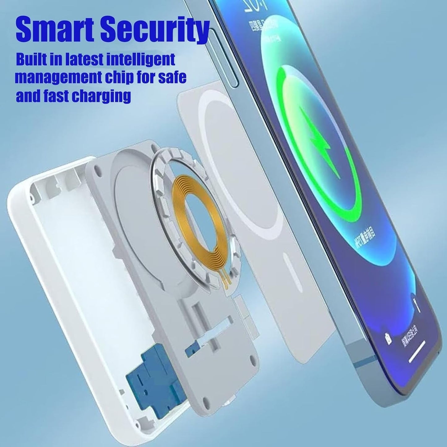 Magsafe Compatible 𝟏𝟎,𝟎𝟎𝟎 mah Magnetic Wireless Power Bank Compatible with iPhone 𝟏𝟐to𝟏𝟔 pro max or Android