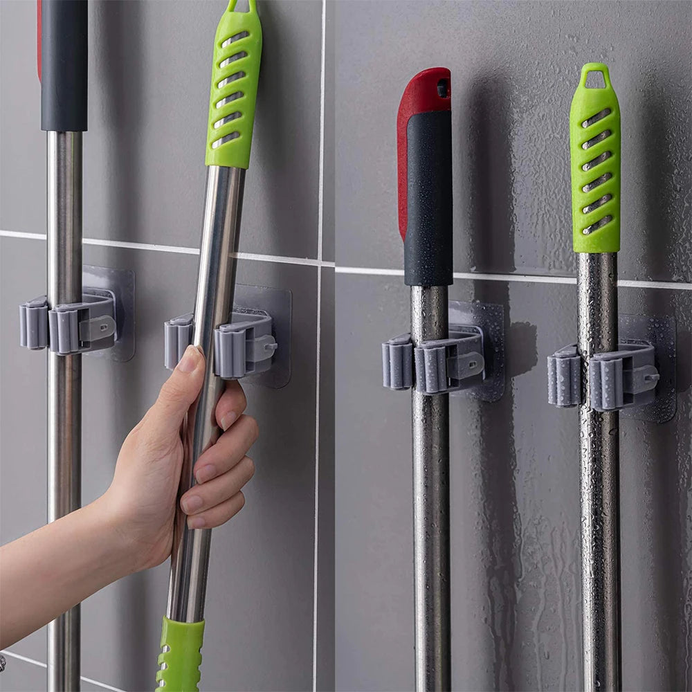 Mop holder wall mount no drill
