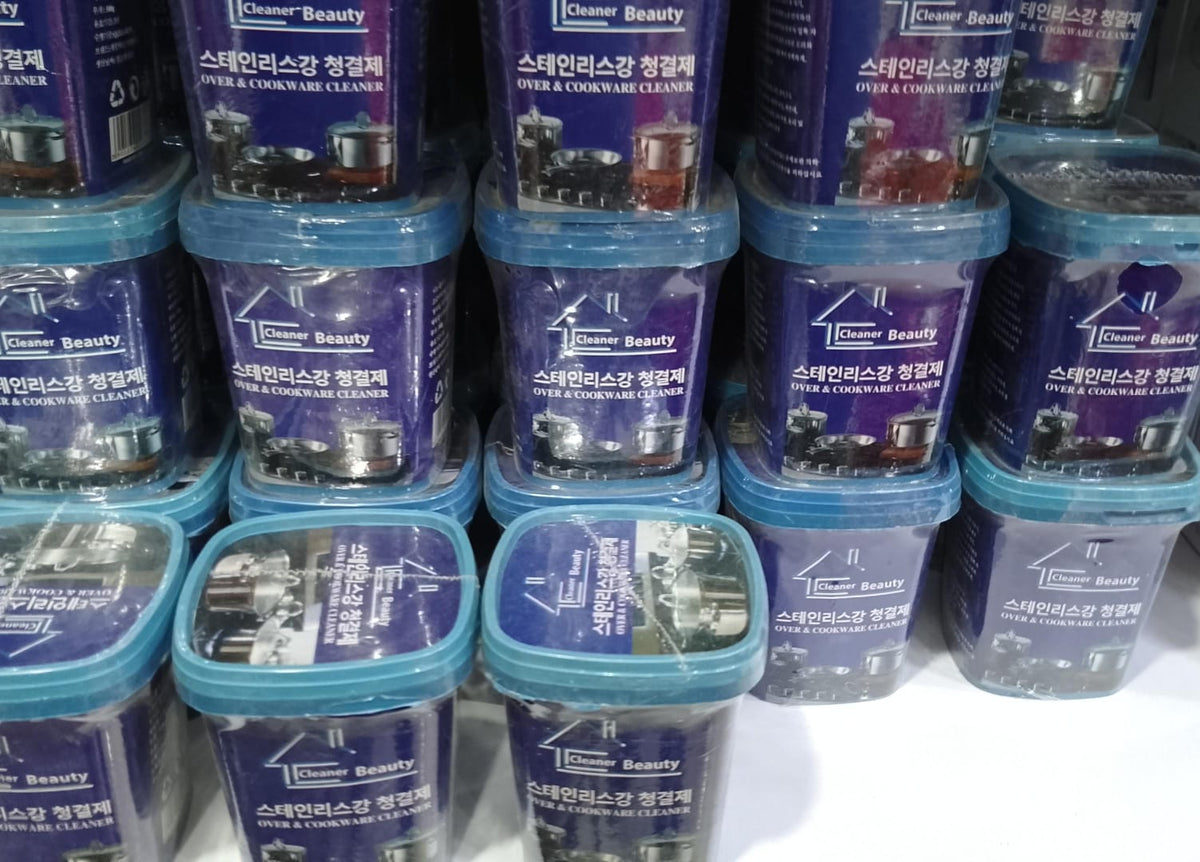Cookware Cleaning Paste before and after