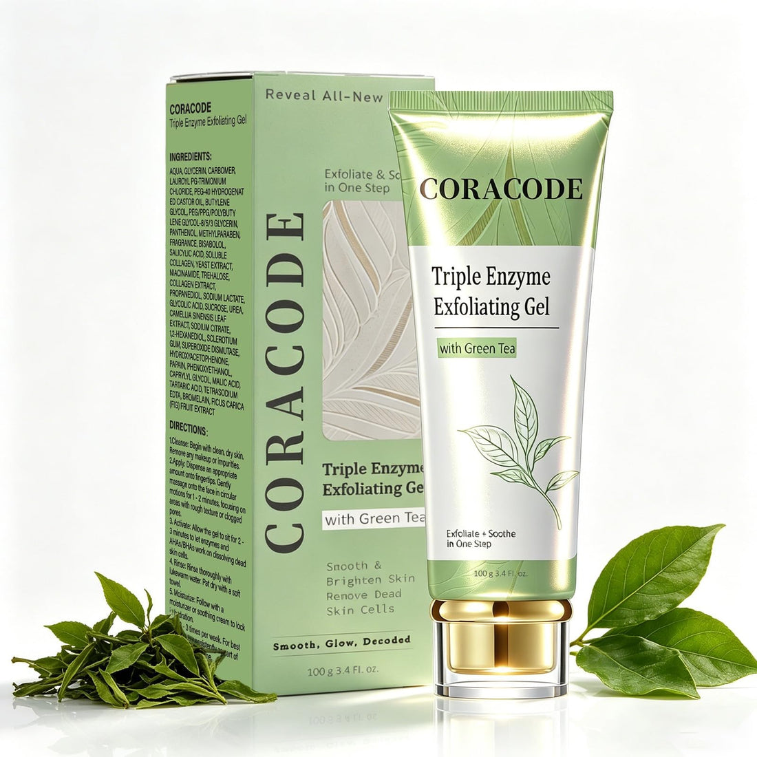 Green Tea Aqua Peeling Gel Face Exfoliator 100ml